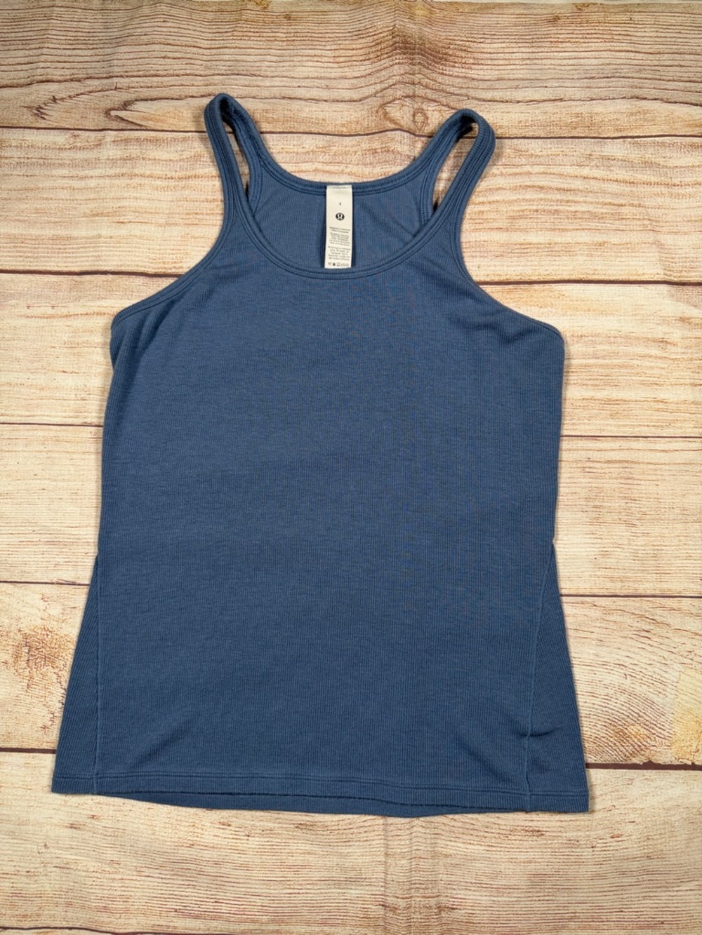 Lululemon Blue Ribbed‎ Racerback Tank